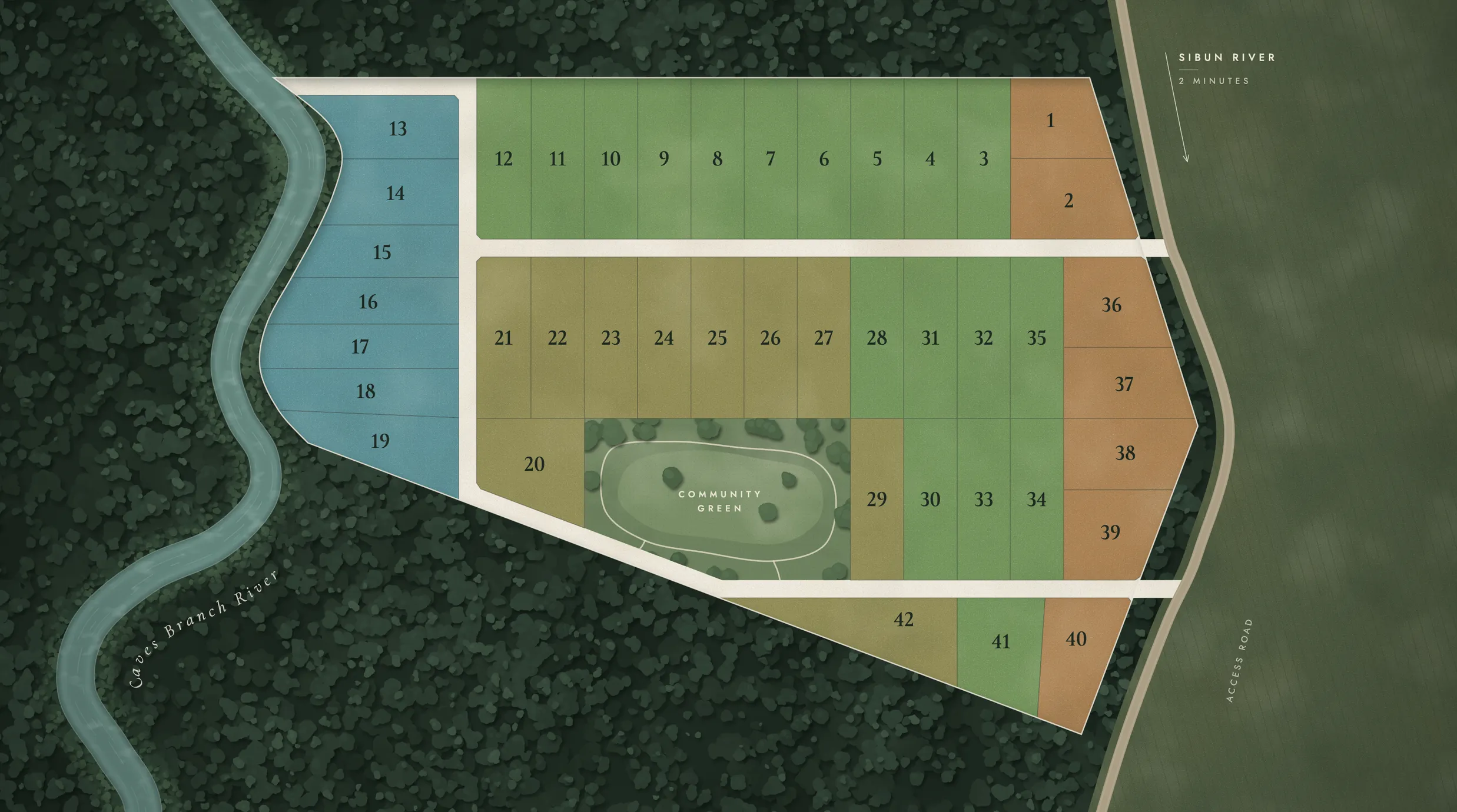 Masterplan of Caves Branch River Estates